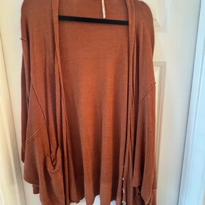 Free people cinnamon drapey sweater size M
